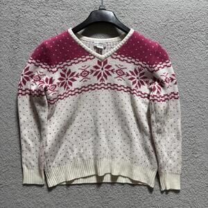 Vintage Liz Claiborne Fair Isle Knit Sweater Petite Women’s